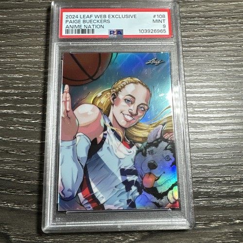 Leaf 2024 Web Exclusive Anime Nation Paige Bueckers UConn #108 PSA 9