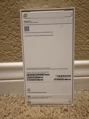 iPhone 17 Pro- SLIVER- 256GB- Model A3256- BRAND NEW/SEALED- VERISON LOCKED