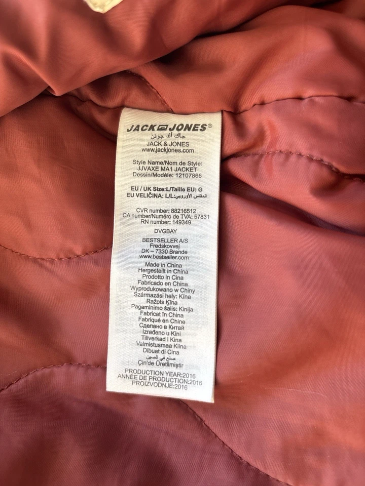 Jaqueta Bombardeiro Jack & Jones Vintage MA-1 Azul Masculina Grande 2016 - Imagem 4 de 4