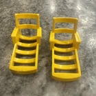 Vintage Fisher Price little people lot of 2 yellow lounge chairs