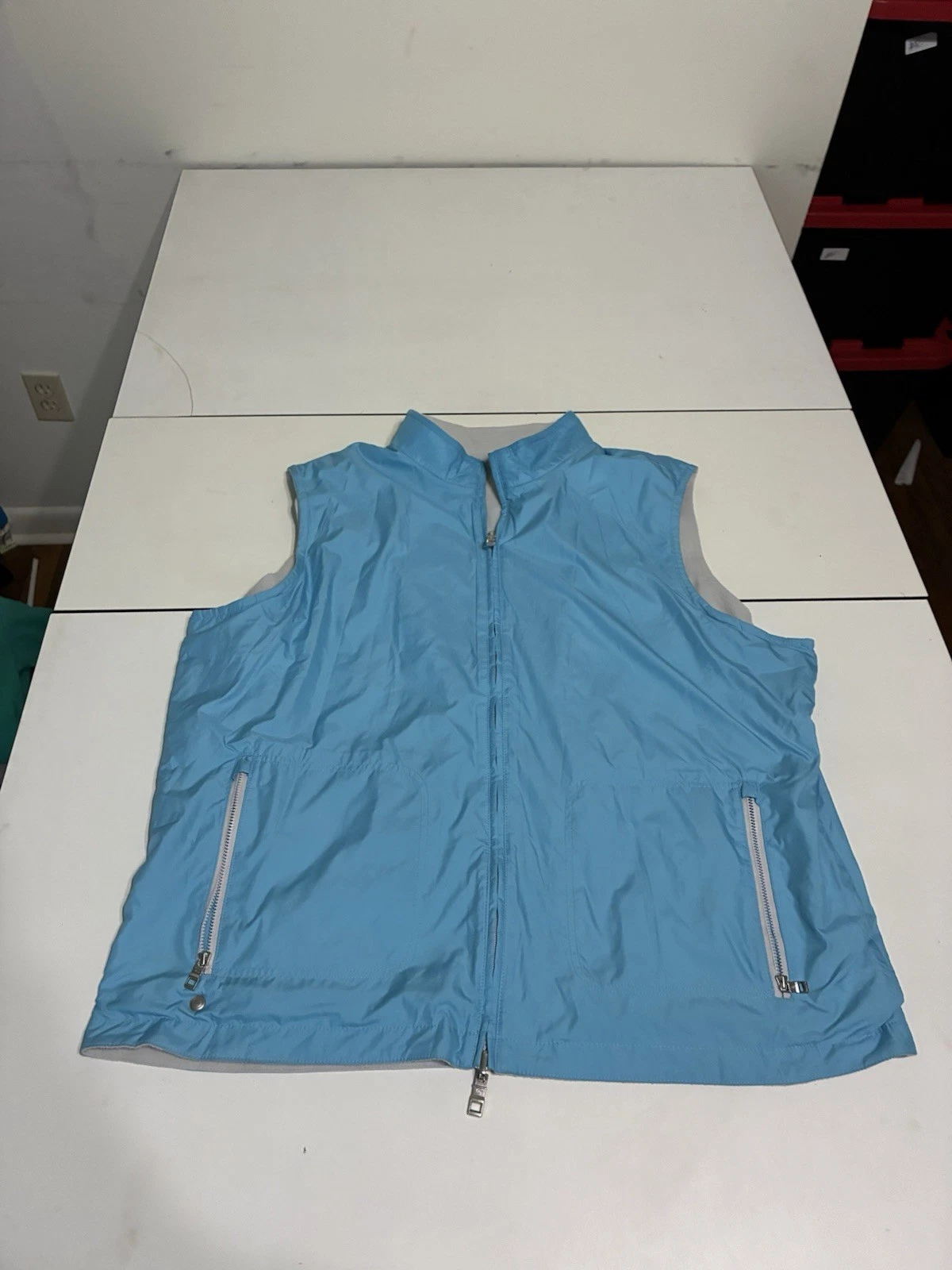 Peter Millar Crown Crafted Vest 2XL Blue Thermal Block Reversible Golf Preppy