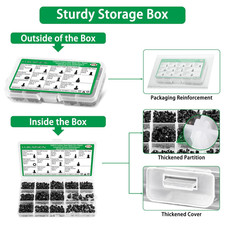 516PCS Computer Screws Assortment Kit, 6-32 Male to M3 Female Carbon Steel Bl...