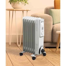 Fine Elements 1500W 7 Fin Oil Heater In White. New. 