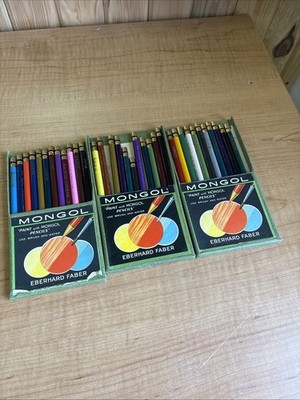 Eberhard Faber Mongol Colored Paint With Pencils Different Colors Vintage  