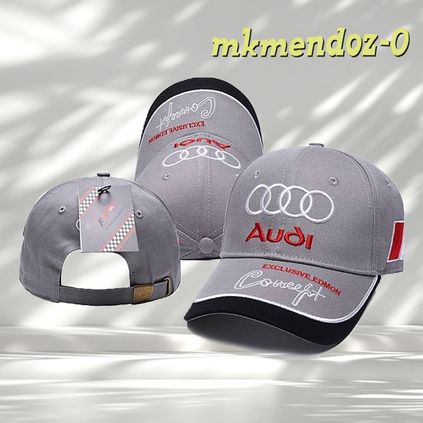 Audi FI Casual Baseball Cap Adjustable Outdoor Racing Team Hat Embroidery