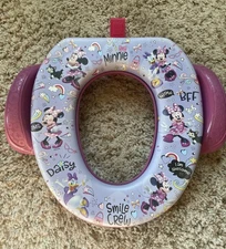Minnie Mouse Pink Soft Potty Training Toilet Seat with Potty Hook Included