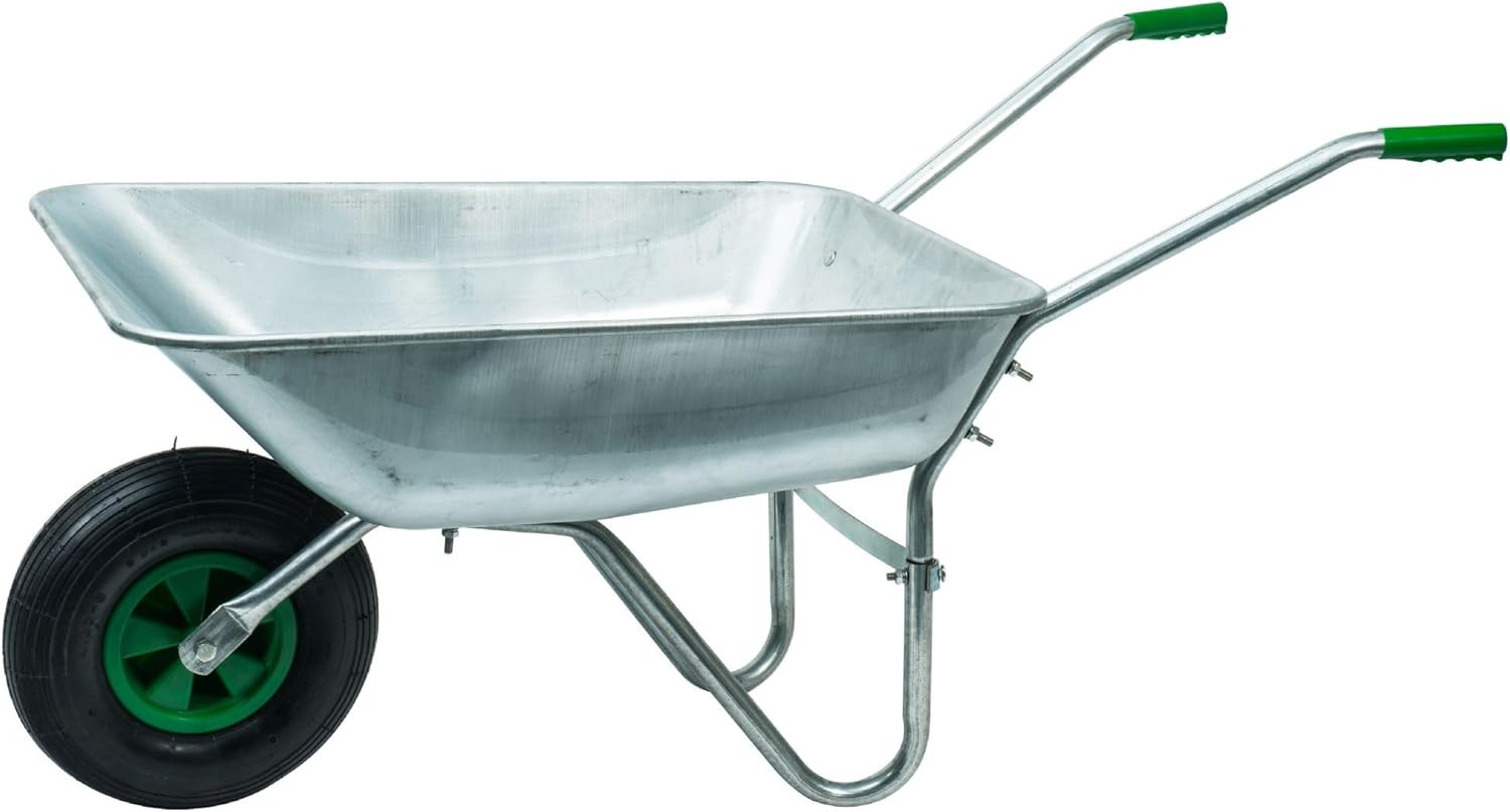 Carrello Portapacchi Zincato Ruote Pneumatiche - Resistente alla Ruggine