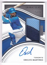 2023 Panini Immaculate Orelvis Martinez Auto #13 RPA Prospect Patch Jersey #/79