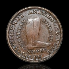 Hard Times Token. Henry Anderson, New York. Low-107, HT-217