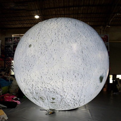 Inflatable Moon Planet Model With LED Lights Hanging Inflatable LED Moon wedding