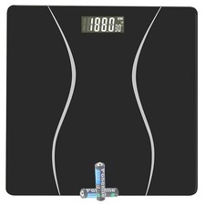 Digital Bathroom Scale for Body Weight 400LB/180KG Black Weight Scale