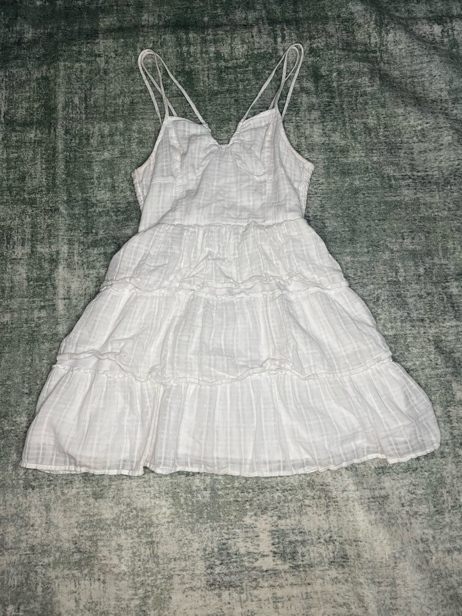 American Eagle Women's Dress Medium White Short Casual Cute Graduation Tiered | eBay American Eagle Women's Dress Medium White Short Casual Cute Graduation Tiered | eBay