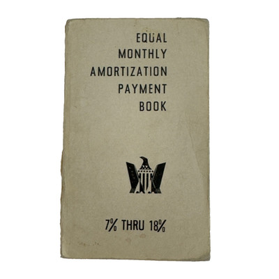 Equal Monthly Amortization Payment Book 1978 United Financial Publishers Vtg