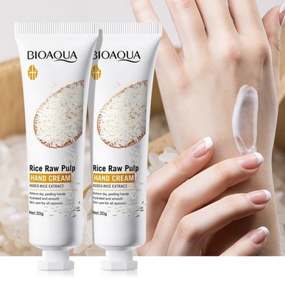 8x Bio Reis-Handcreme 30 g   Mit Reis-Extrakt für zarte und gepflegte Hände