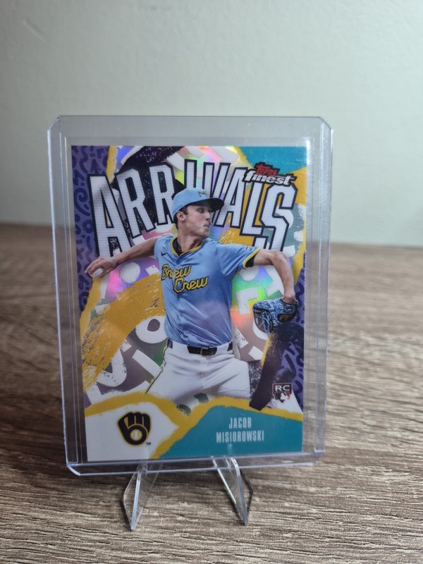 Topps Finest 2026 Jacob Misiorowski Brewers Arrivals Refractor Rookie #A-18 Mint