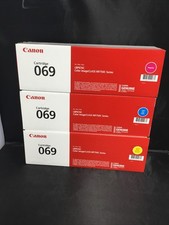 Genuine Canon 069 Toner Cartridges CYAN, MAGENTA  YELLOW 3 PACK Brand New