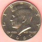 1987P John F. Kennedy Half Dollar  Circulated Coin NIFC