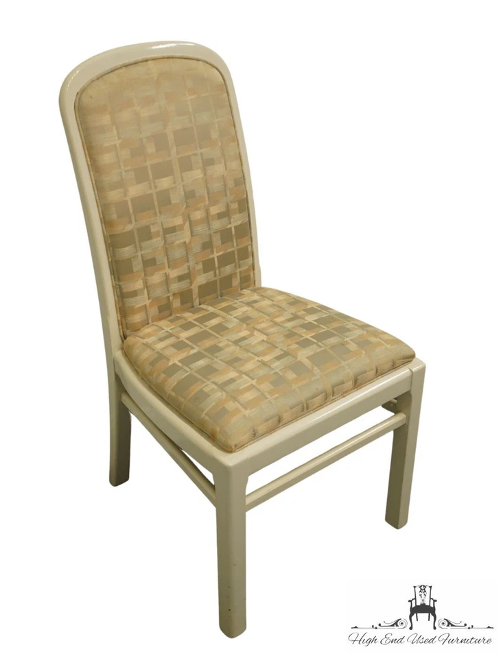 ALTAVISTA LANE Contemporary Modern Cream / Off White Lacquered Dining Side Ch... - Image 2 of 4