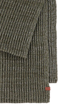 Bickley Mitchell Mens Basic Rib Scarf, DK Grey Twist, ONE Sz