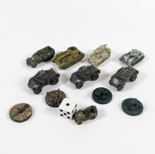 AXIS  ALLIES MINIATURES Base  Set II LOT OF 13 VEHICLES  ARTILLERY No Cards