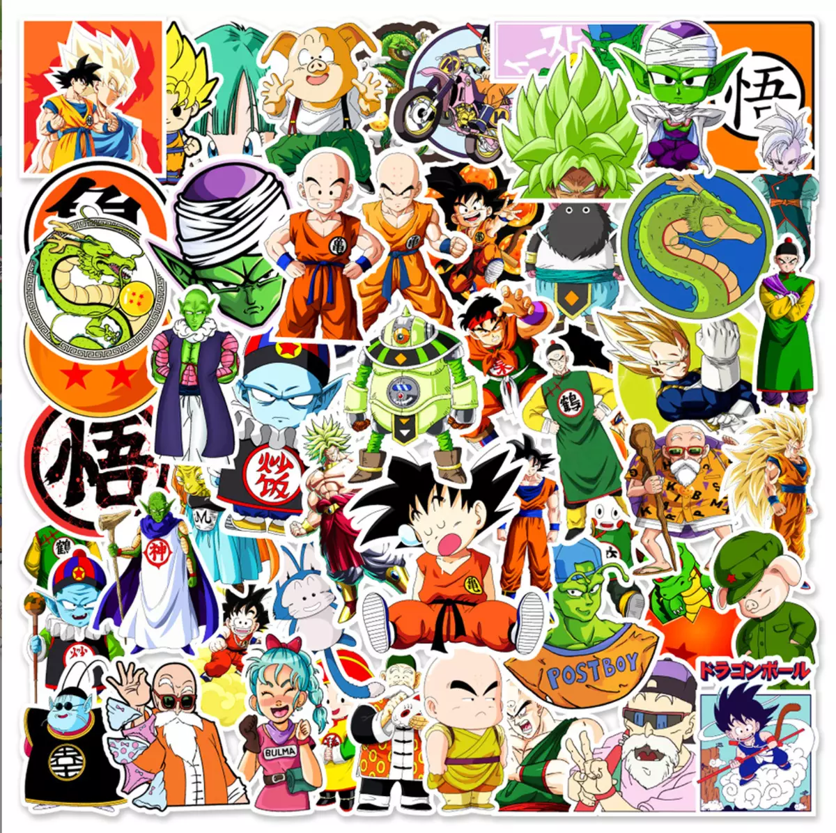 Dragon Ball Z Super Saiyan Characters Layout W/ Logo Youth Boy's