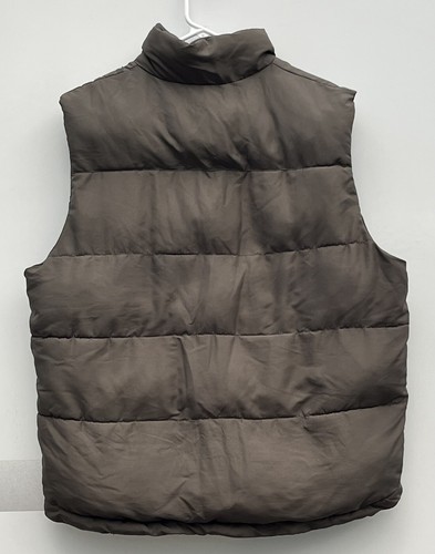 Outdoor Life Puffer Vest Mens Large Army Green Pockets Inside & Out Full Zip - Picture 4 of 4