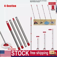 Long Telescopic Spin Mop Pole Handle Replacement 4-Section For O-Cedar EasyWring