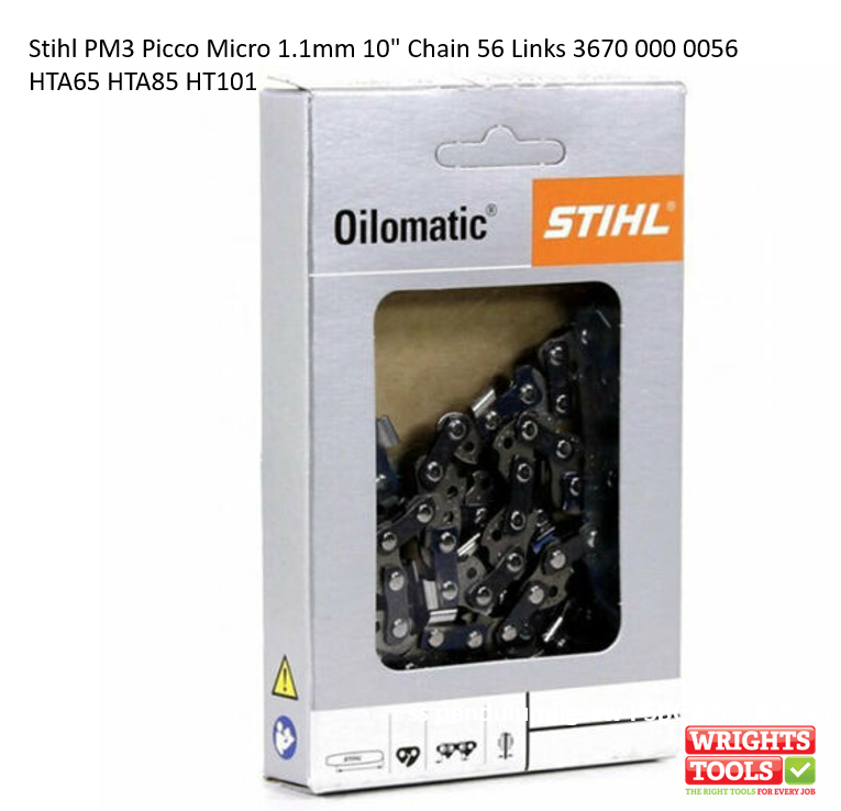 Stihl PM3 Picco Micro 1.1mm 10"" Chain 56 Links 3670 000 0056 HTA65 HTA85 HT101