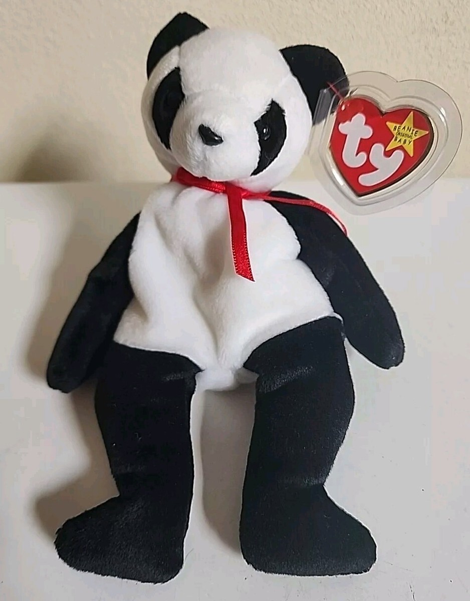 とど〜ん ② +ねずみ Ty Beanie Baby Fortune the Panda Bear DOB December 6, 1997