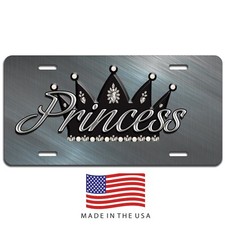 Princess Aluminum Vanity License Plate Car Truck Suv Tag Blue Princess Aluminum Vanity License Plate Car Truck Suv Tag Blue
