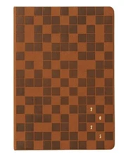 2024-2025 Paper Source Blocks Cognac 17 Month Faux Leather Wrapped Flex Planner