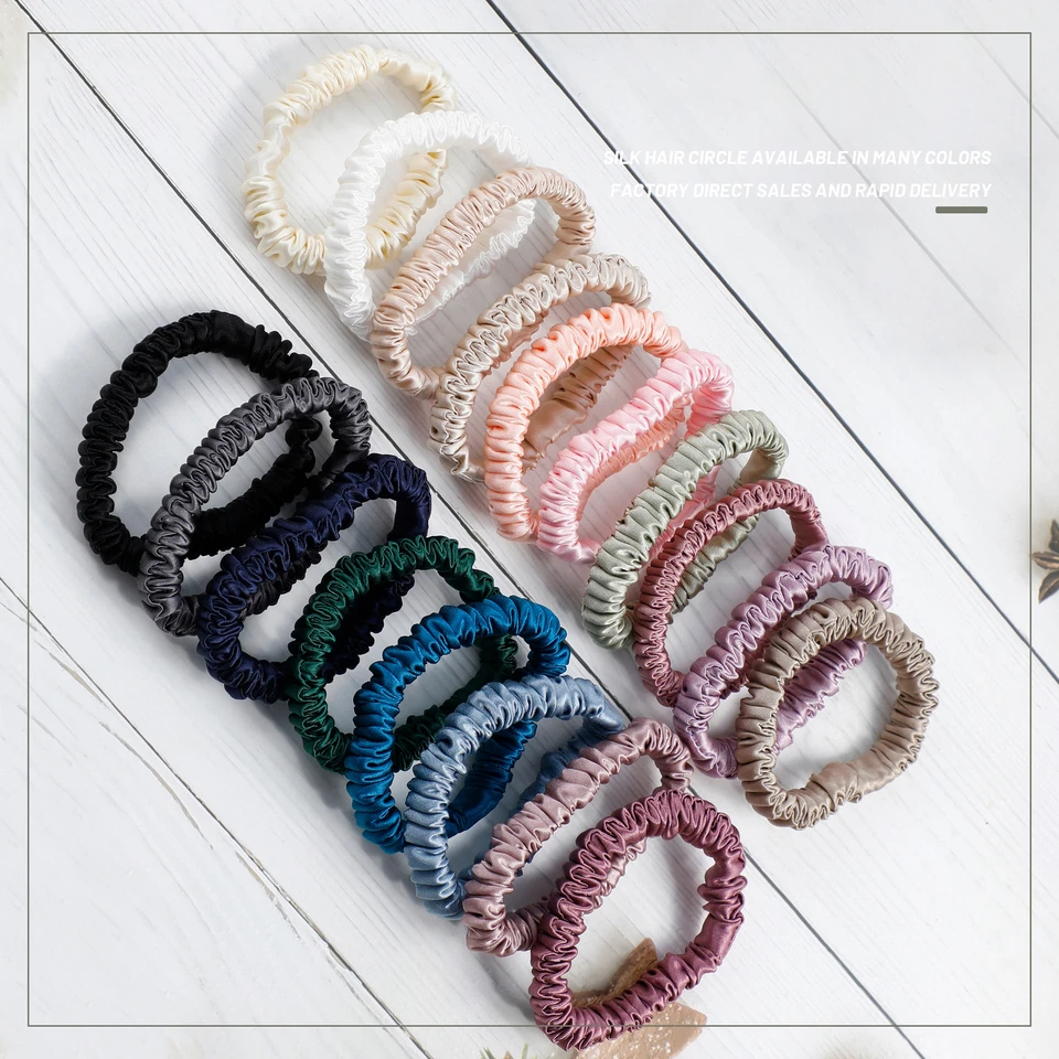 Silk Pure Scrunchies - Seabreeze 100% Pure 22 Momme Silk for Women Hair Friendly - Image 3 of 4
