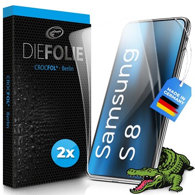 Crocfol DIEFOLIE für Samsung S8 - 2 St. Premium Displayschutzfolien