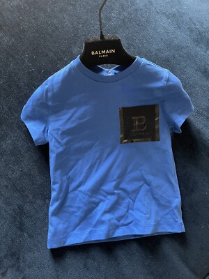 Blue & Black Baby Balmain Shirt.