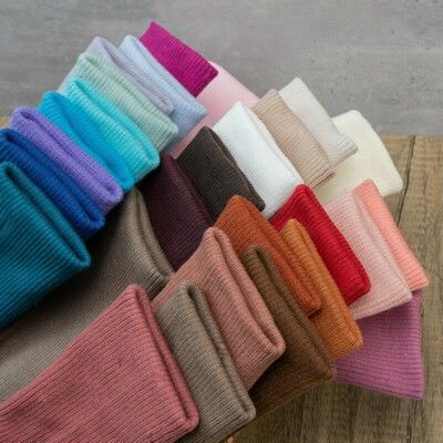 Cotton Thick Knit Rib Fabric Stretch Jackets Cuff Neckline Waistband Rib Costume