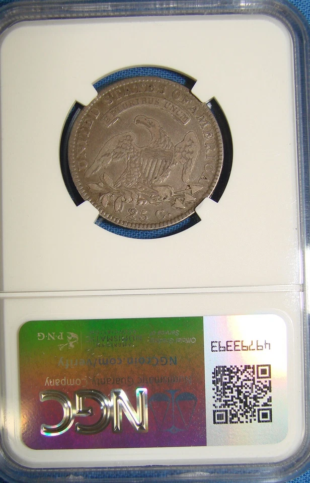 *NICE LOOKING 1818 CAPPED BUST QUARTER TWENTY FIVE CENT - F-15 NGC* - Image 3 of 4