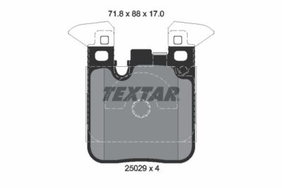 TEXTAR 2502902 TEXTAR Bremsbelagsatz, Scheibenbremse für BMW