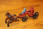 Vintage Cast Iron Horse Drawn Pumper Truck no — photo 2