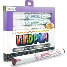 Ooly Markers – ViViD POP Paint! Markers – Metallic/8 Age 8+ 06139