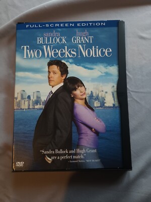 Two Weeks Notice (DVD, 2003, Full Frame)