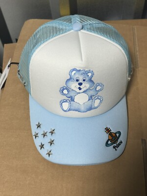 palace vivienne trucker blue hat cap