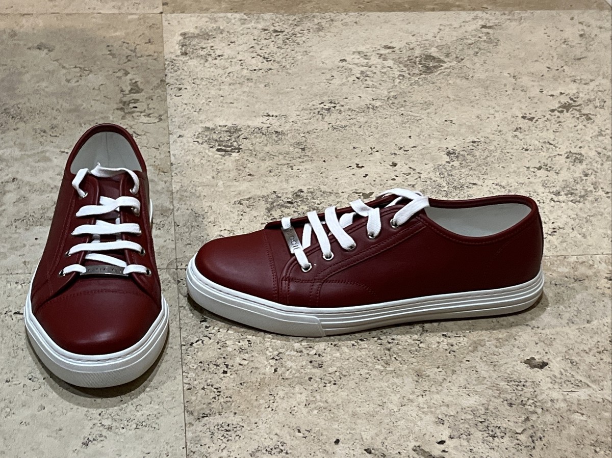 GUCCI レッド ベルベット パンプス 22.5㎝　箱付き GUCCI. Microsoft Rossi Leather Sneakers Size Gucci 9.5/ US 10.5 | eBay