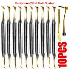 Dental Composite Instrument #6 Titanium Gold CIG6 Plastic Filling Restorations 