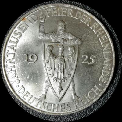 Germany 1925-D 5 Reichmarks BU #4537