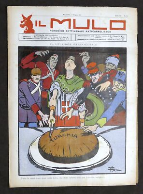 Satire - Il Mulo Journal - Weekly Periodical - Year VI NÂ° 19 - 1912