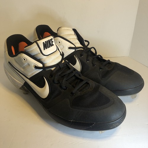 Nike Men Blk/Wht Alpha Huarache ELT 2 Low Baseball Metal Cleats US 16 Some Wear - Picture 6 of 9