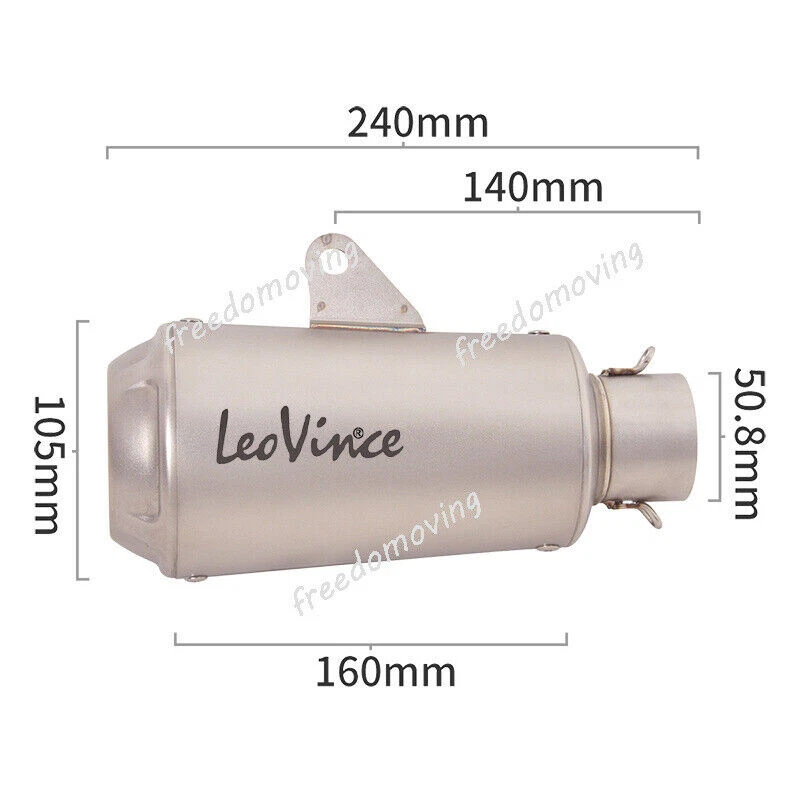 Silenciador silenciador tubo medio punta escape antideslizante para Honda CBR600F4i 2001-2007 Foto 2 de 4