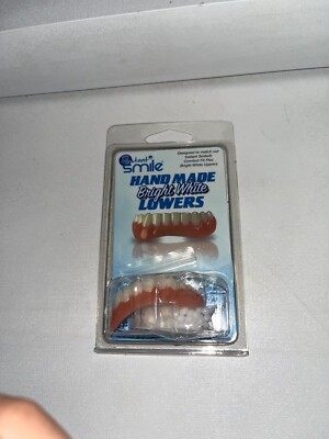 Instant smile hand made bright white lowers new in package