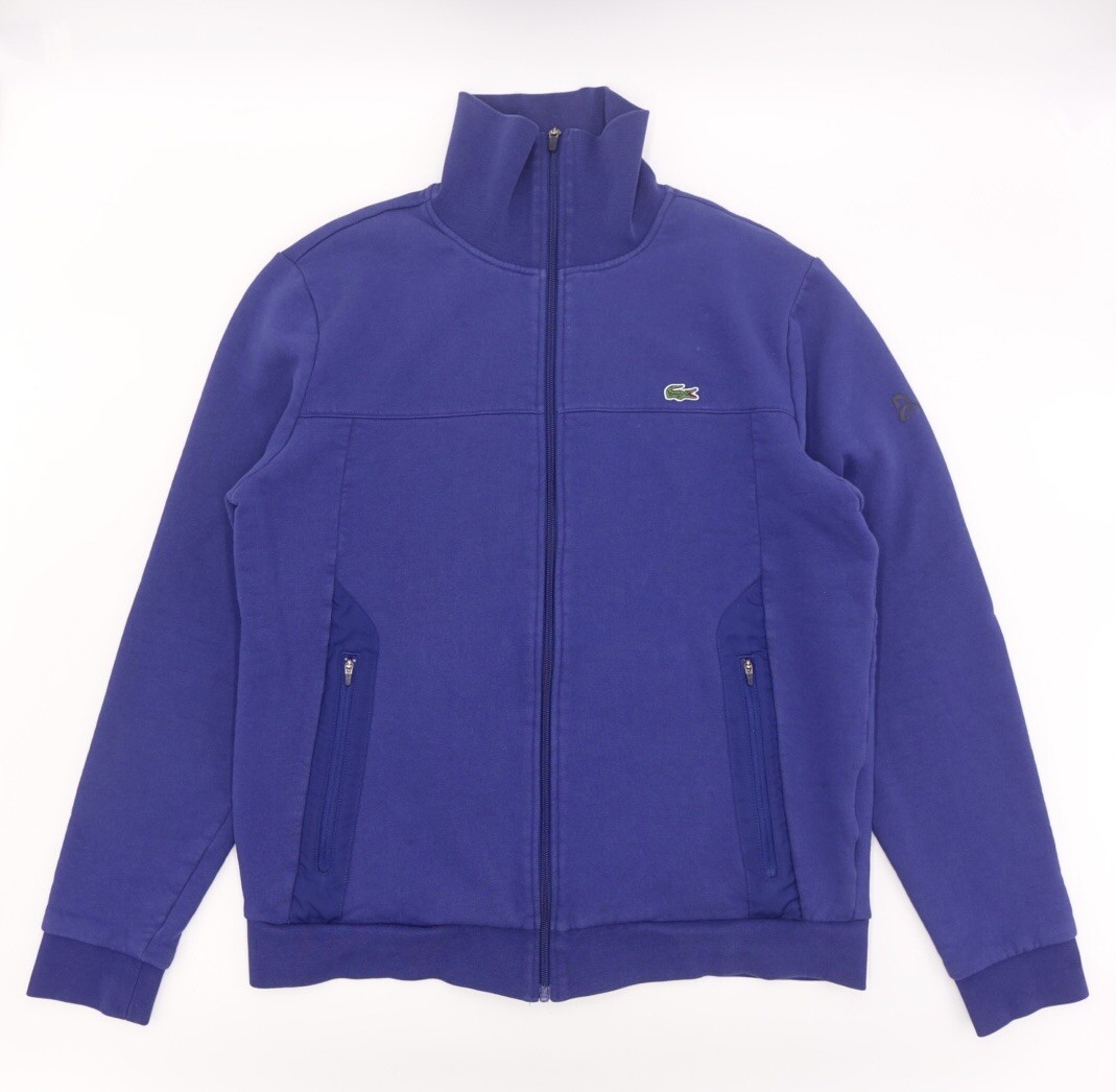 Lacoste Sport Novak Djokovic Cotton Zip-up Track Jacket Royal Blue Men’s XL