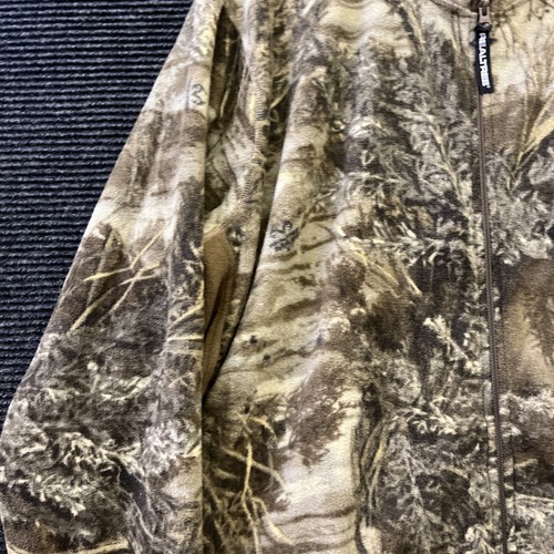 🔥Real Tree Fleece Jacket Men's 2XL Brown Camo Hunting Full Zip Thermal Outdoors - Picture 4 of 19